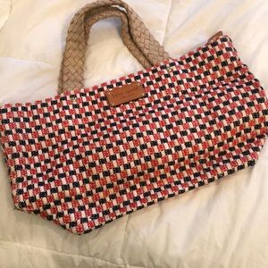 Red White and Blue Kate Spade Straw Tote
